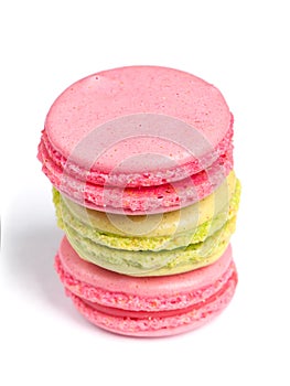 Tasty macaroons in two colors