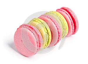 Tasty macaroons in two colors