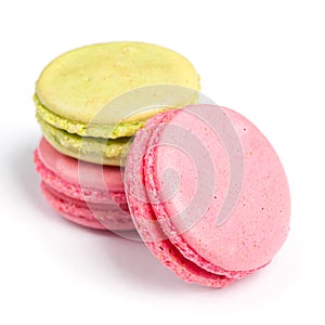 Tasty macaroons in two colors