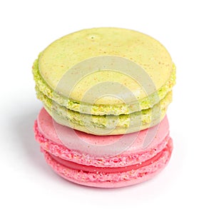 Tasty macaroons in two colors