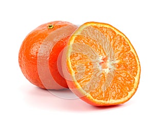 Tasty mandarine isolated on white