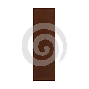 Tasty milky chocolate glazed protein bar isolated on white. Healthy snack, clipping path