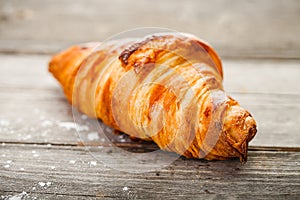 Tasty oil croissant