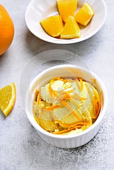 Tasty orange ice cream