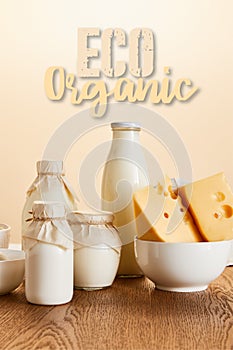 Tasty organic dairy products and eggs