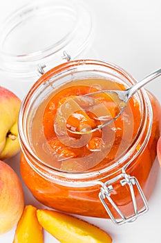 Tasty peach jam photo