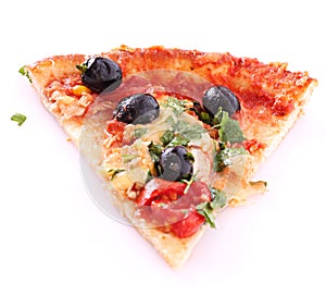 Tasty Pizza with olives in face form