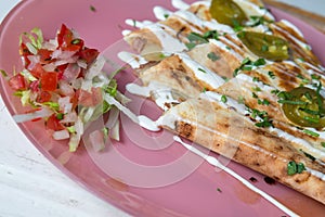 Tasty quesadillas ,Mexican street food