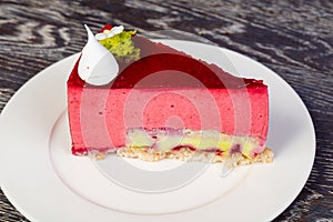 Tasty rasberry mousse