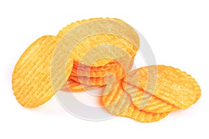 Tasty ridged potato chips