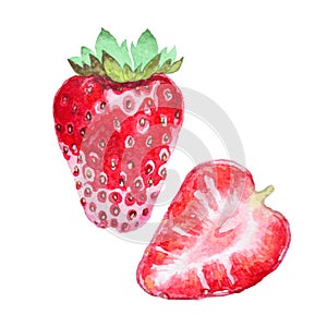 Tasty ripe red strawberry