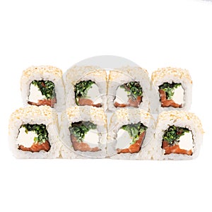 Tasty rolls for restaurant menu on a white background2