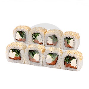 Tasty rolls for restaurant menu on a white background3