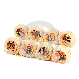 Tasty rolls for restaurant menu on a white background5