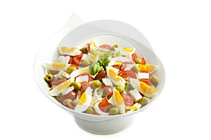 Tasty salat with egg