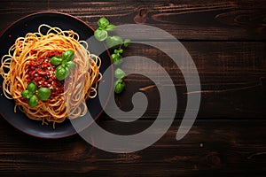 tasty spagetti with tomato sauce AI generated