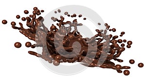 Tasty Splashes: Liquid chocolate with drops