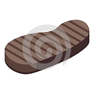 Tasty steak icon isometric vector. Beef meat steak