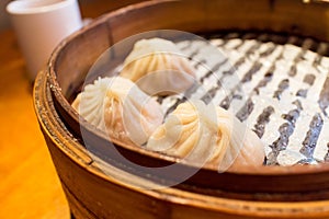 Tasty steamed potstickers