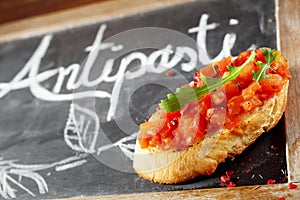 Tasty tomato bruschetta