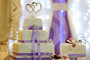Tasty wedding multilayer cake