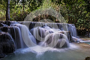 Tat Kuang Si waterfalls near Luang Prabang, Laos