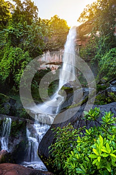 Tat Pho step 4 waterfall is originated from Phu Langka Mountain Range,