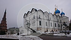 Tatarstan. Kazan. The Orthodox Blagoveshchensk cathedral of Kazan Kremlin is a prominent monument of Russian architecture of the