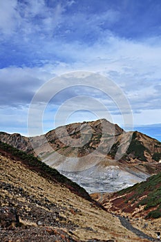 Tateyama in the autumn. Mt. Dainichidake and Murodo