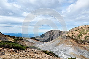 Tateyama in the autumn. Mt. Dainichidake and Murodo photo