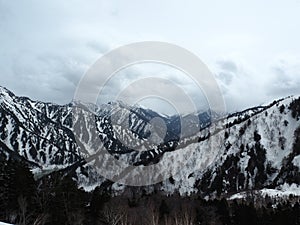 Tateyama,Japan, snow covered the mountain