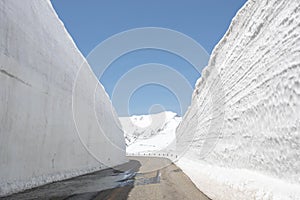 Tateyama Kurobe Alpine Route, the snow mountains wall in Toyama Prefecture