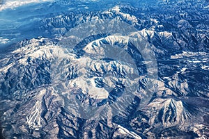 Tateyama mountain range, as seen from high altitude