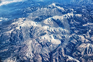 Tateyama mountain range, as seen from high altitude