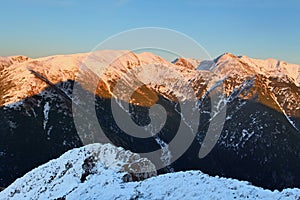 Tatry při západu slunce - Západní Tatry