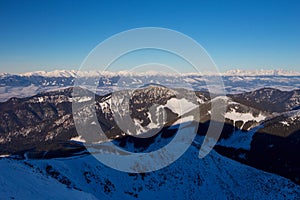 Tatra mountains from Chopok, Slovakia