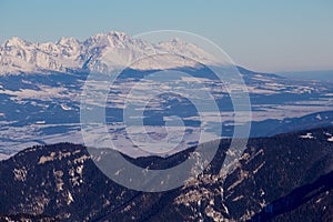 Tatra mountains from Chopok, Slovakia