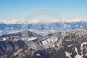 Tatra mountains from Chopok, Slovakia