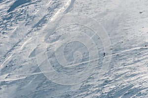 Tatra Mountains. A man climbing a mountain