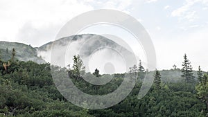 Tatra mountains in Slovakia covered with clouds