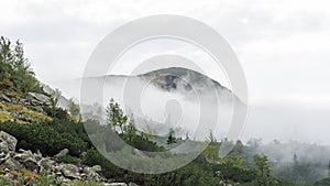 Tatra mountains in Slovakia covered with clouds