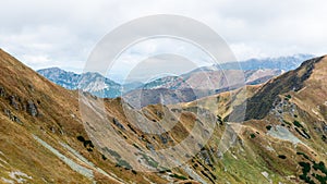 Tatra mountains in Slovakia covered with clouds