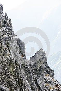 Tatry na Slovensku zahalené mrakmi