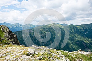 Tatra mountains in Slovakia covered with clouds