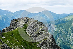 Tatra mountains in Slovakia covered with clouds