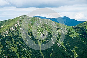 Tatra mountains in Slovakia covered with clouds