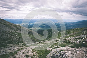 Tatry na Slovensku zahalené mrakmi - vintage film e