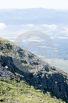 Tatry na Slovensku zahalené mrakmi