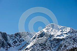 Tatra mountains in Slovakia covered with snow
