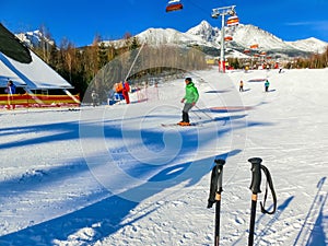 Tatranska Lomnica, the popular ski resort in High Tatras